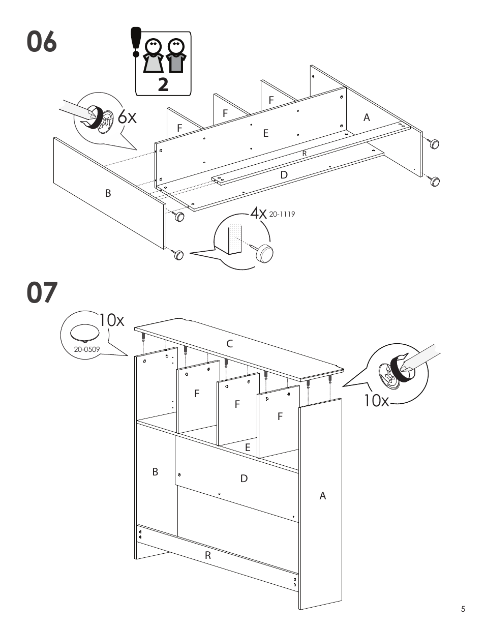Nexera Pixel Collection - Full Size Headboard (316303) User Manual | Page 5 / 9