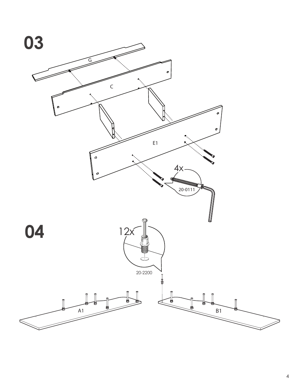 Nexera Dixon Collection - Full Size Headboard (325317) User Manual | Page 4 / 9