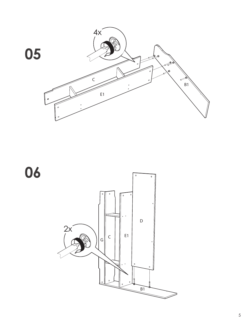 Nexera Dixon Collection - Full Size Headboard (325317) User Manual | Page 5 / 9