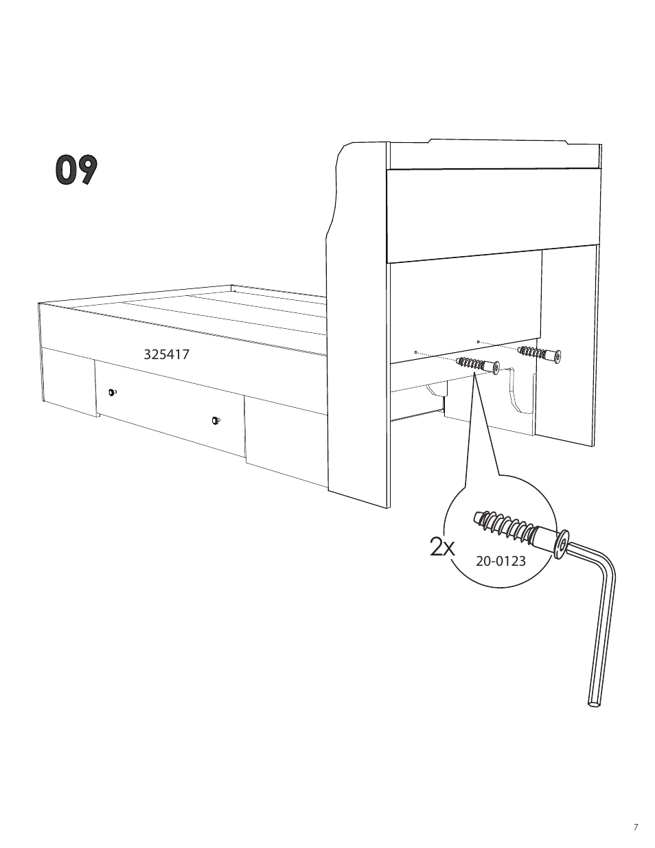 Nexera Dixon Collection - Full Size Headboard (325317) User Manual | Page 7 / 9
