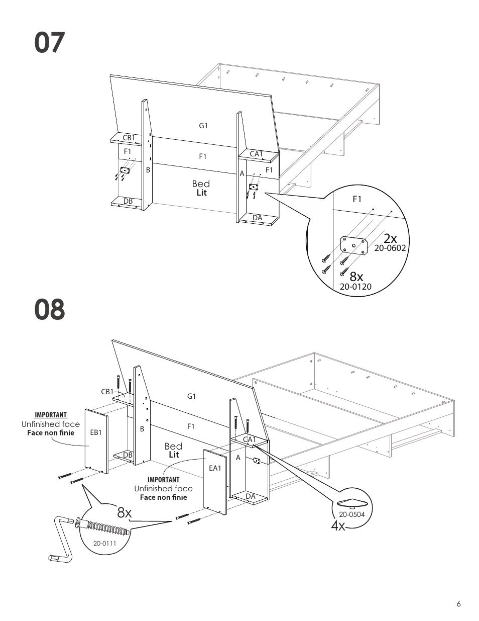 Nexera Allure Collection - Twin Size Headboard (223830) User Manual | Page 6 / 7