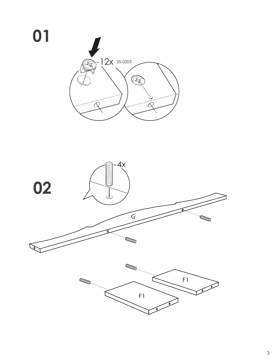 Nexera Dixie Collection - Full Size Headboard (315303) User Manual | Page 3 / 9