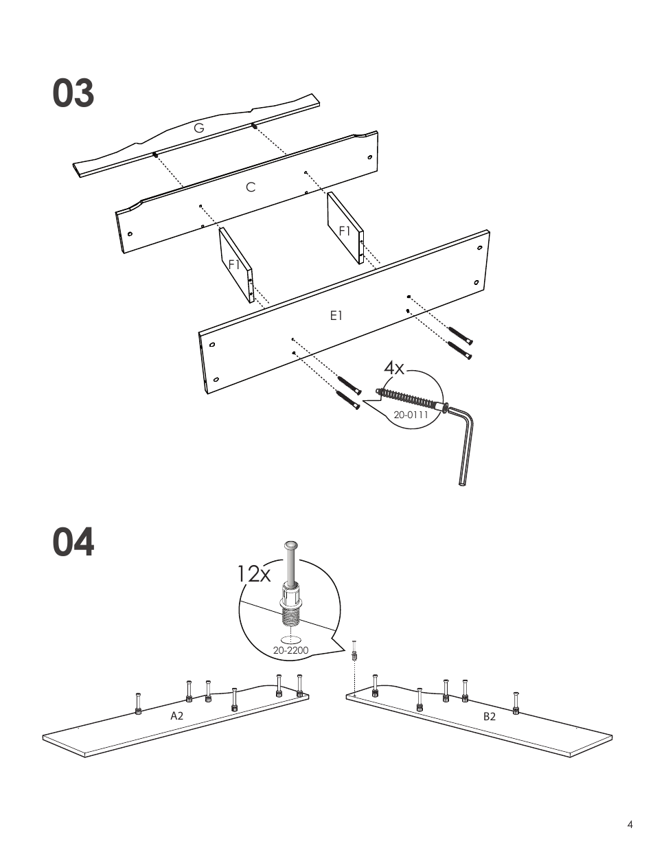 Nexera Dixie Collection - Full Size Headboard (315303) User Manual | Page 4 / 9