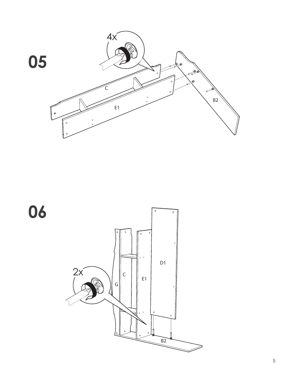 Nexera Dixie Collection - Full Size Headboard (315303) User Manual | Page 5 / 9