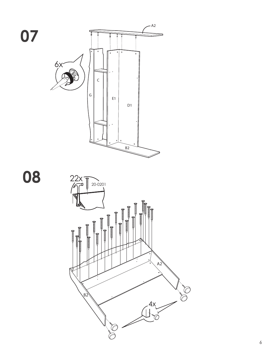 Nexera Dixie Collection - Full Size Headboard (315303) User Manual | Page 6 / 9