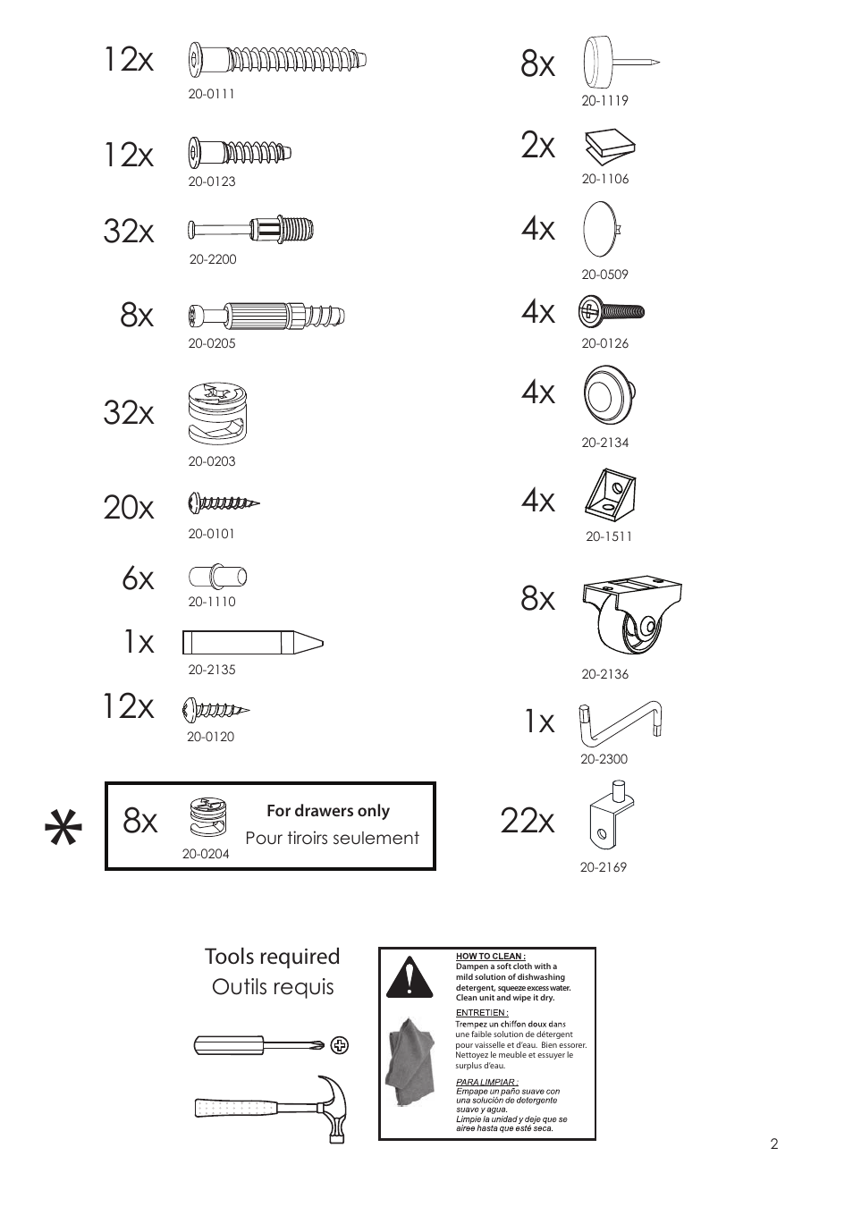 1x 32x | Nexera Dixie Collection - Full Size Bed (315403) User Manual | Page 2 / 12