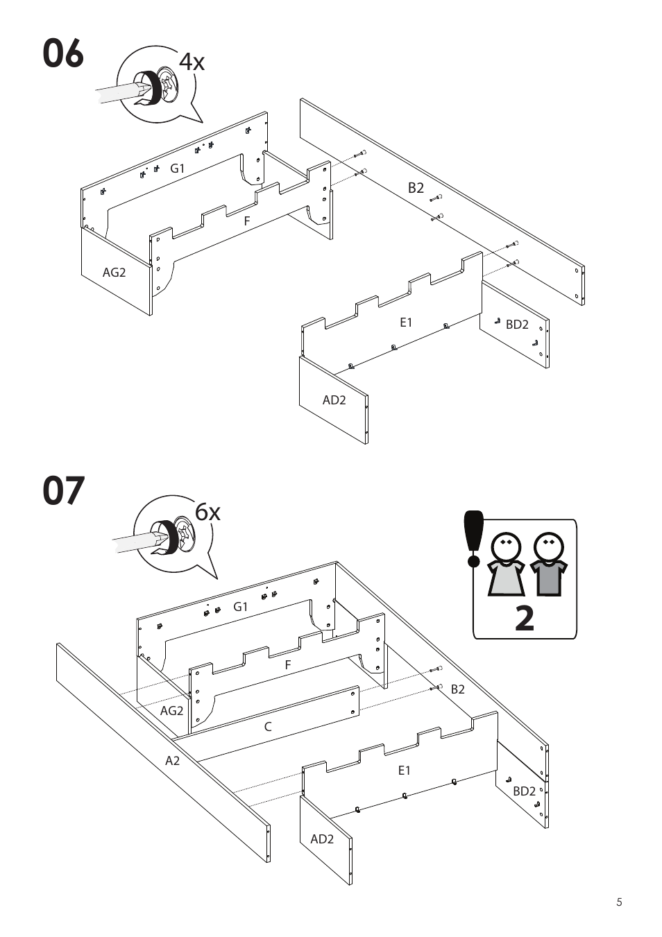 4x 6x | Nexera Dixie Collection - Full Size Bed (315403) User Manual | Page 5 / 12