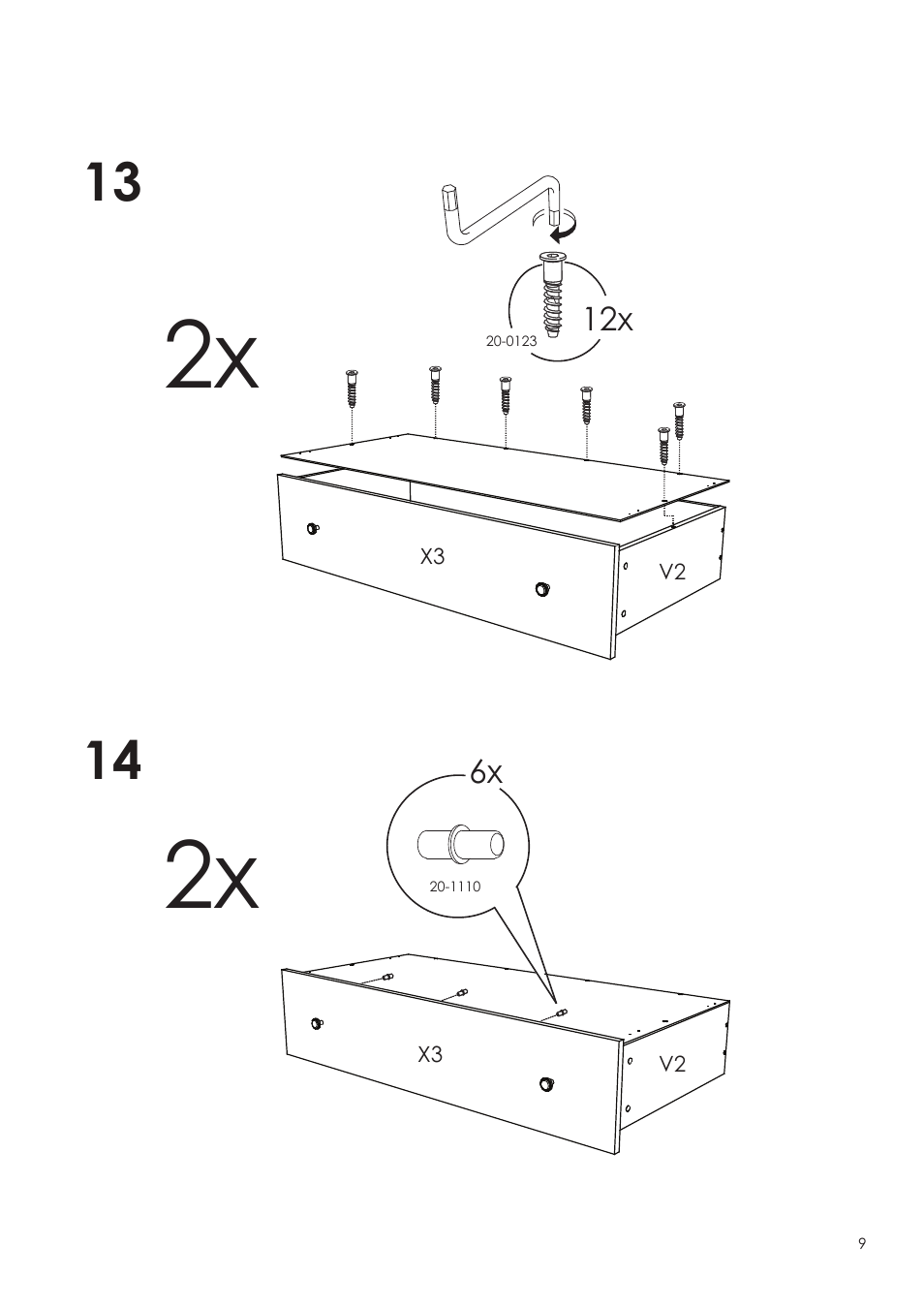 Nexera Dixie Collection - Full Size Bed (315403) User Manual | Page 9 / 12