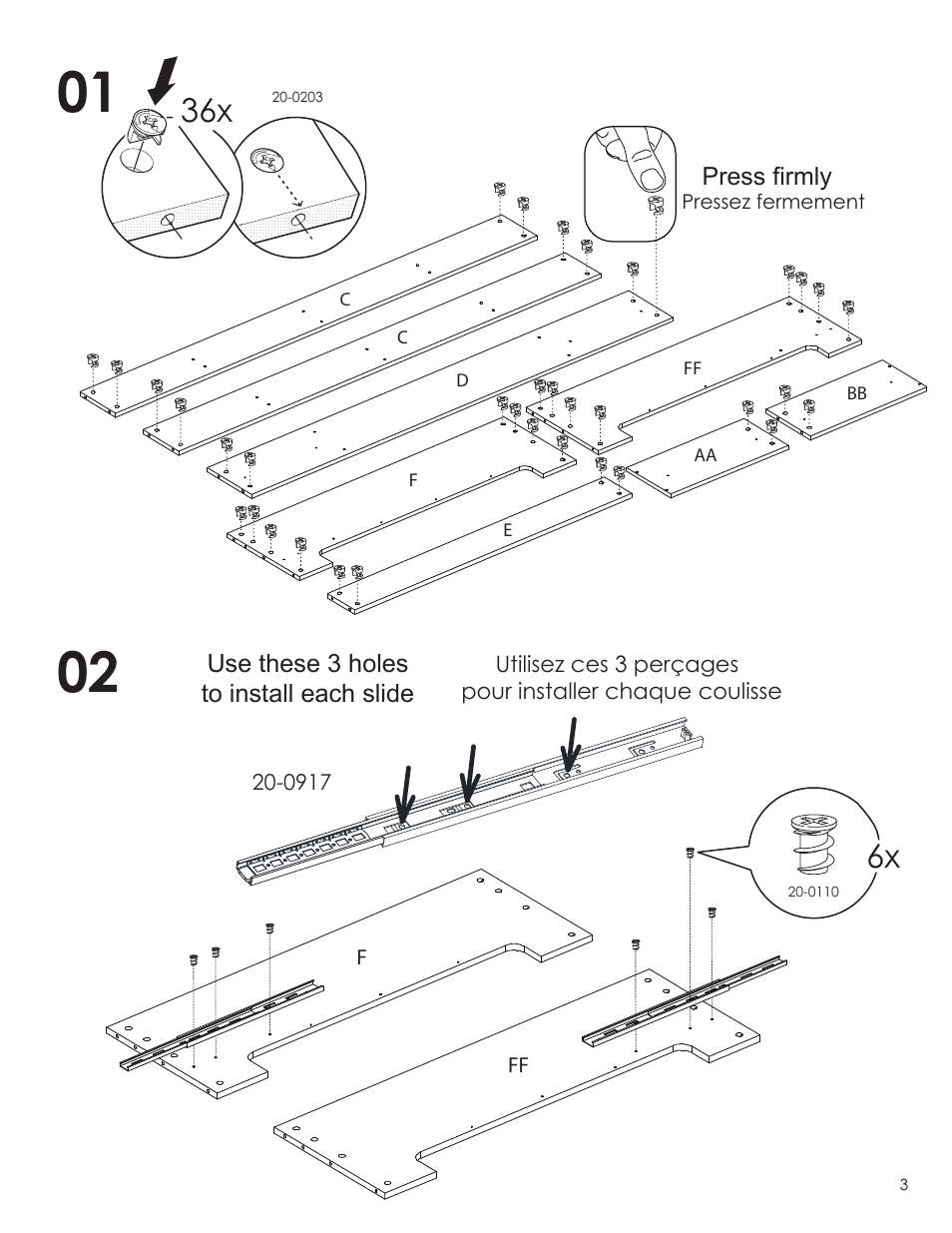 Nexera Dixon Collection - Full Size Bed (328417) User Manual | Page 3 / 13