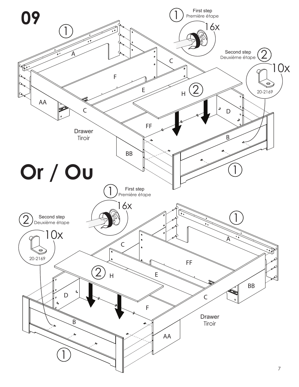 Or / ou, 110x | Nexera Dixon Collection - Full Size Bed (328417) User Manual | Page 7 / 13