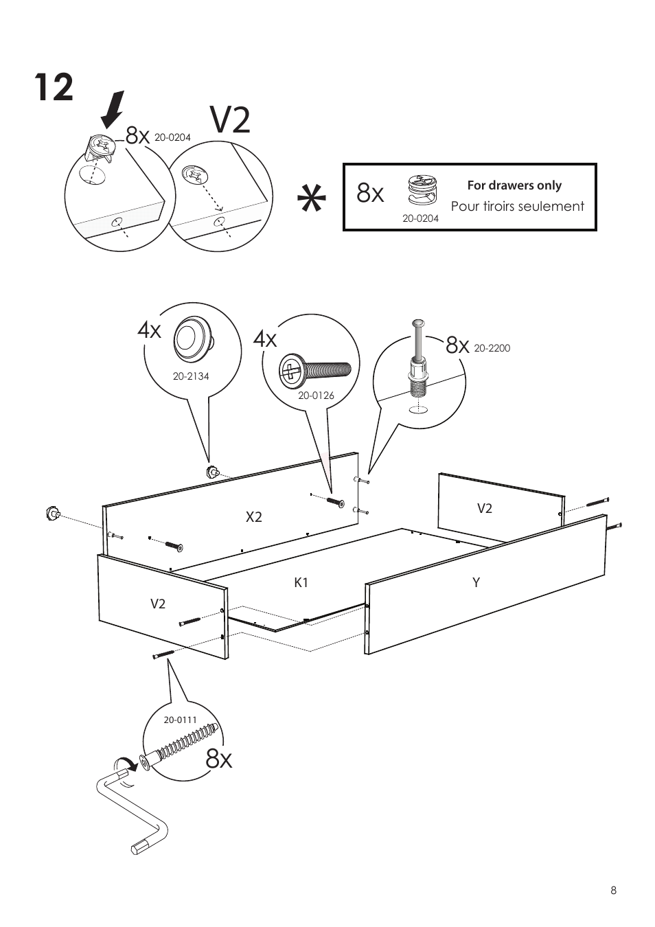 4x 8x | Nexera Dixon Collection - Full Size Bed (325417) User Manual | Page 8 / 12