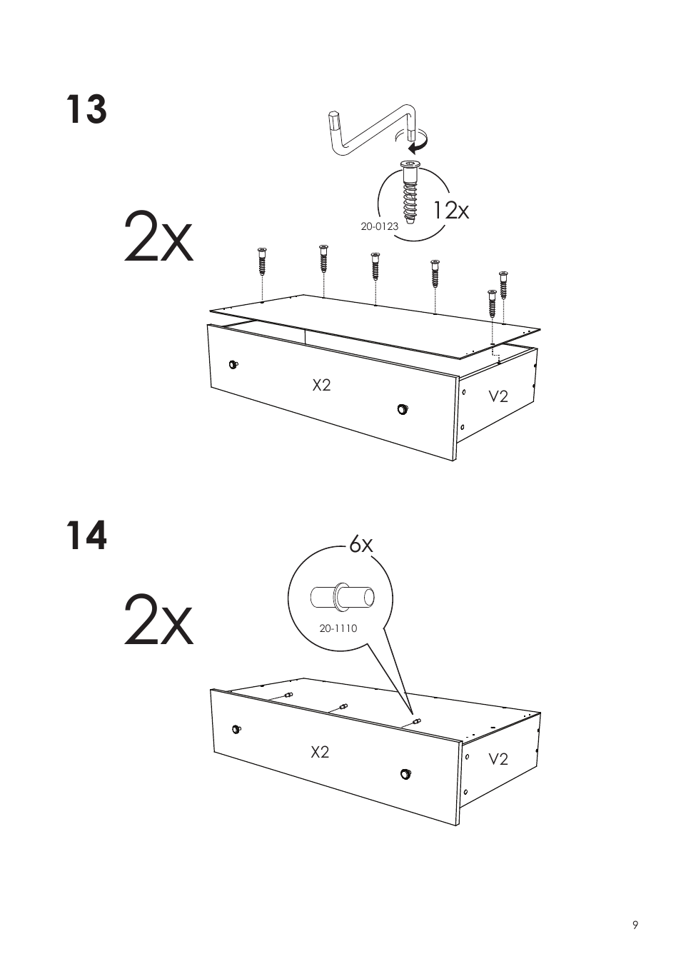 Nexera Dixon Collection - Full Size Bed (325417) User Manual | Page 9 / 12