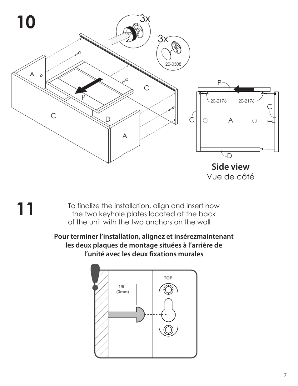 Side view | Nexera Nuance Collection - Wall Storage Unit (102637) User Manual | Page 7 / 8