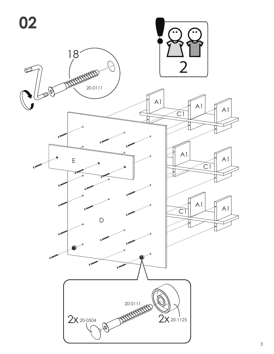 Nexera Allure Collection - Bookcase Wall Panel (225530) User Manual | Page 3 / 6