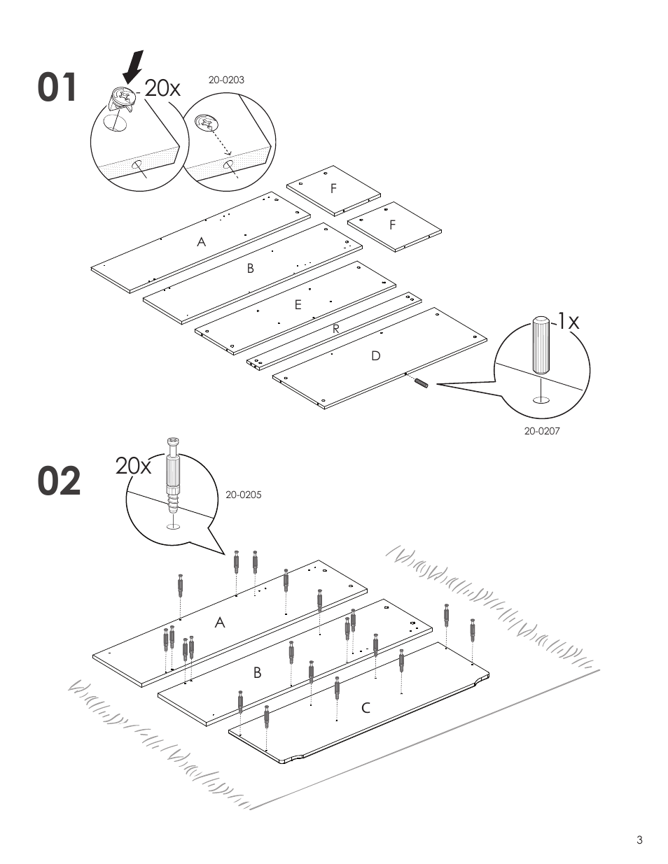 Nexera Pixel Collection - Twin Size Headboard (314803) User Manual | Page 3 / 9