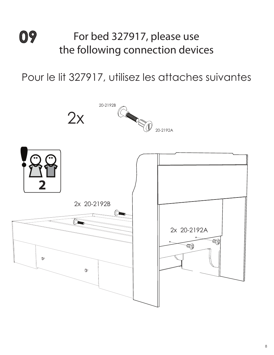 Nexera Dixon Collection - Twin Size Headboard (323817) User Manual | Page 8 / 9
