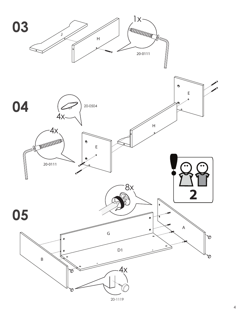 Nexera Pocono Collection - Twin Size Headboard (4638) User Manual | Page 4 / 9