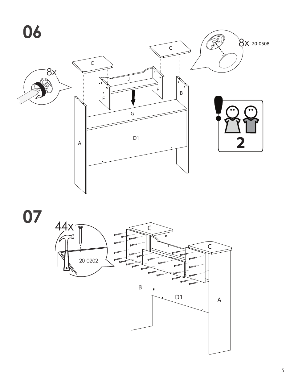 Nexera Pocono Collection - Twin Size Headboard (4638) User Manual | Page 5 / 9