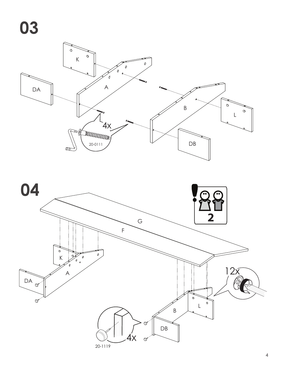 Nexera Allure Collection - Queen Size Headboard (225930) User Manual | Page 4 / 7