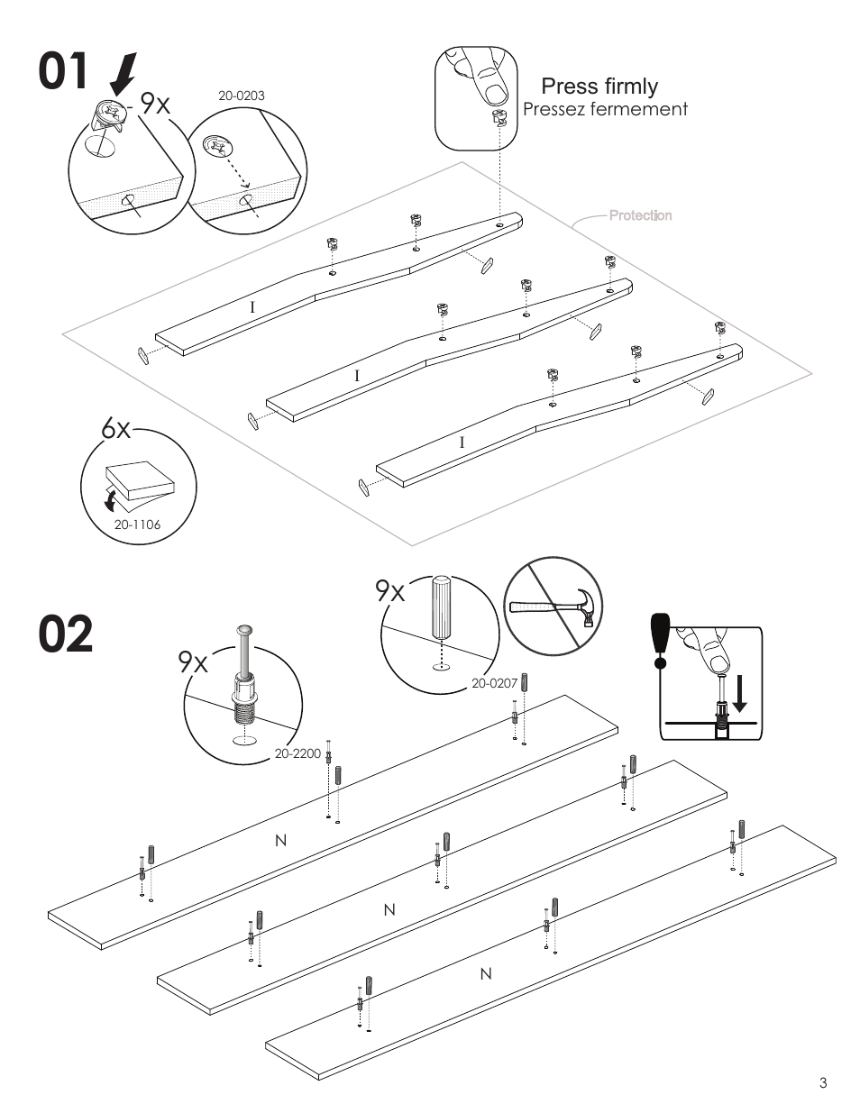 Nexera Nocce Collection - Queen Size Headboard (401259) User Manual | Page 3 / 5