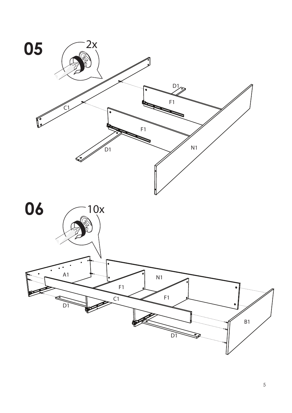 Nexera Alegria Collection - Twin Size Storage Bed (5600) User Manual | Page 5 / 10