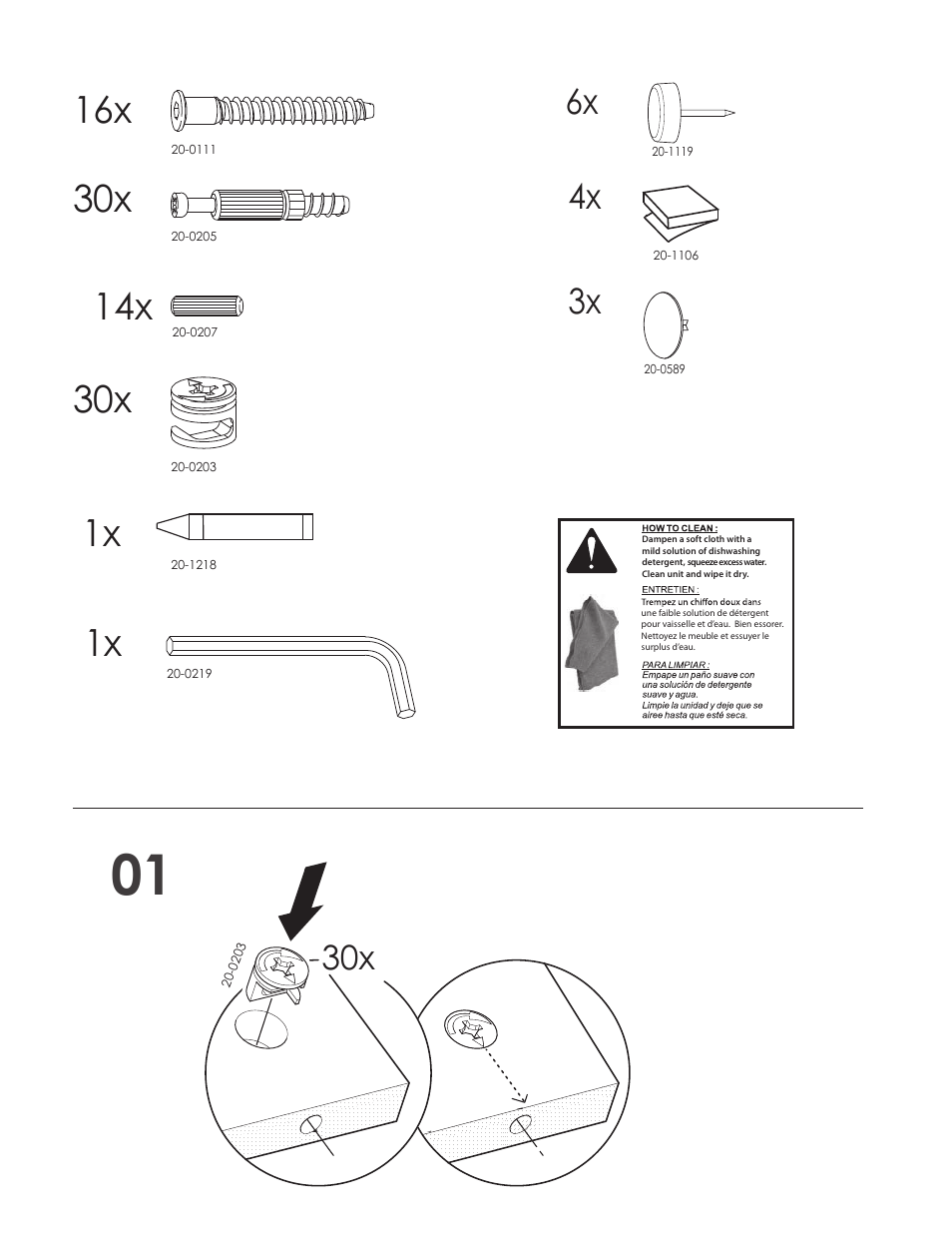 4x 3x | Nexera Nocce Collection - Twin Size Bed (401239) User Manual | Page 2 / 8