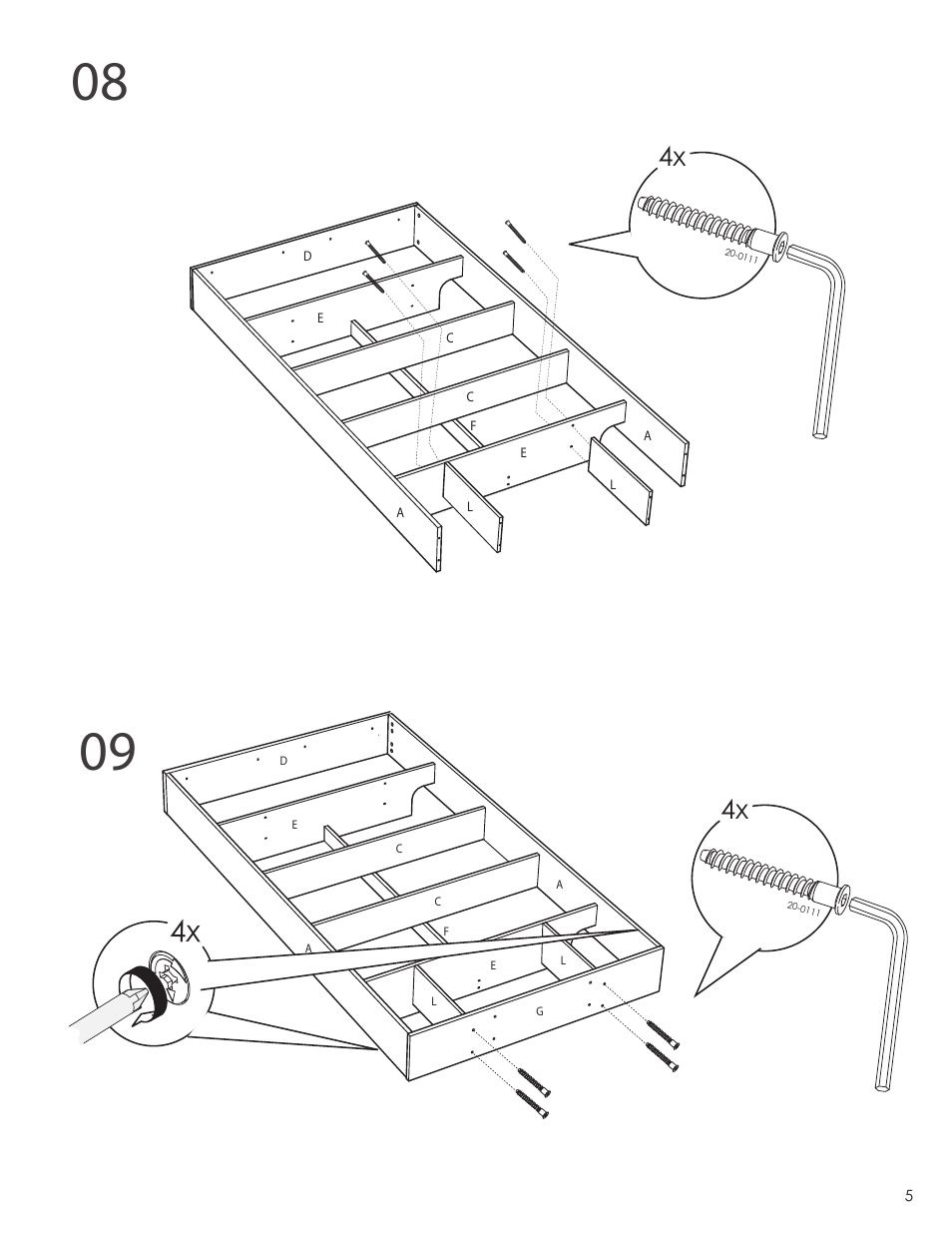 Nexera Nocce Collection - Twin Size Bed (401239) User Manual | Page 5 / 8