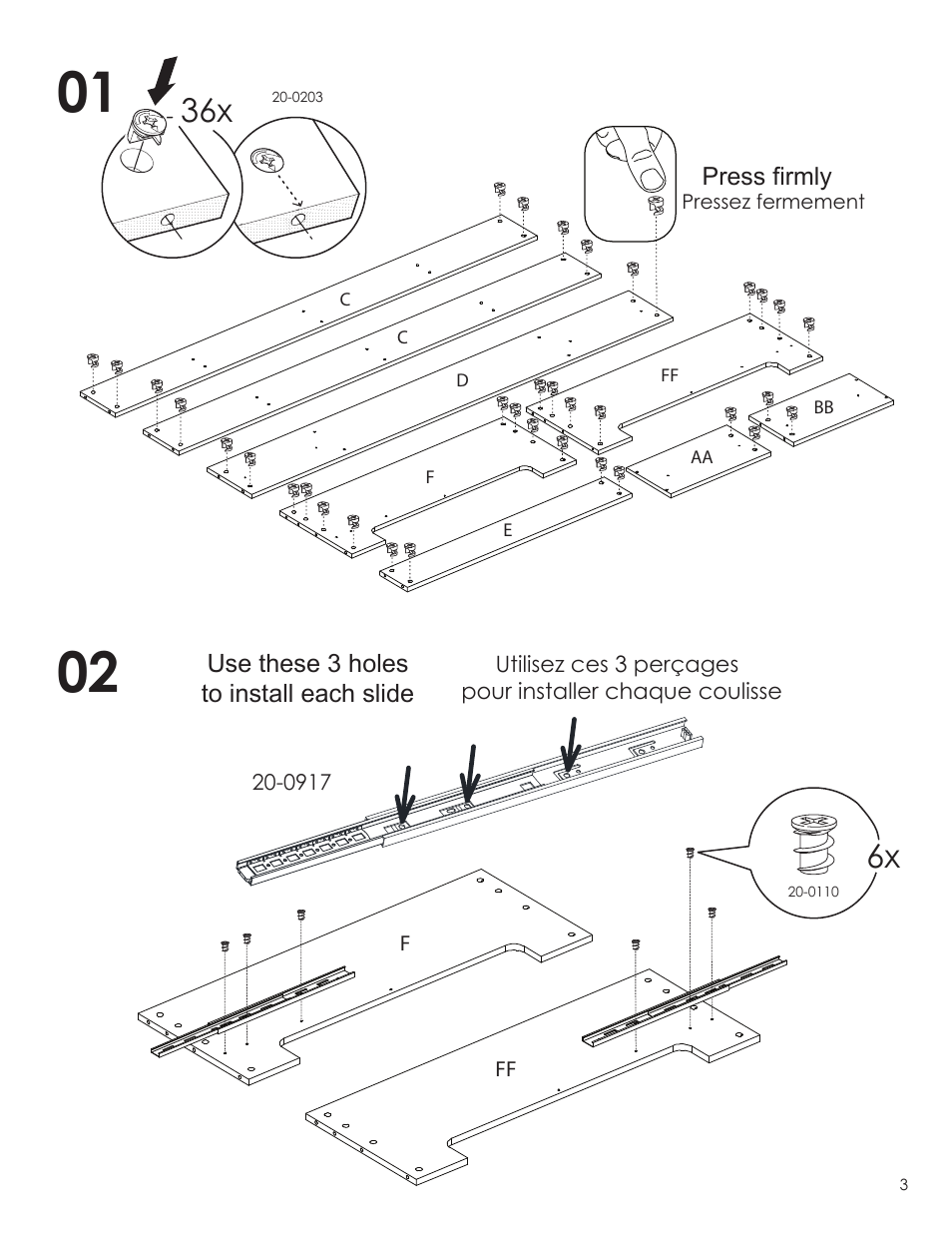 Nexera Dixon Collection - Twin Size Bed (327917) User Manual | Page 3 / 13