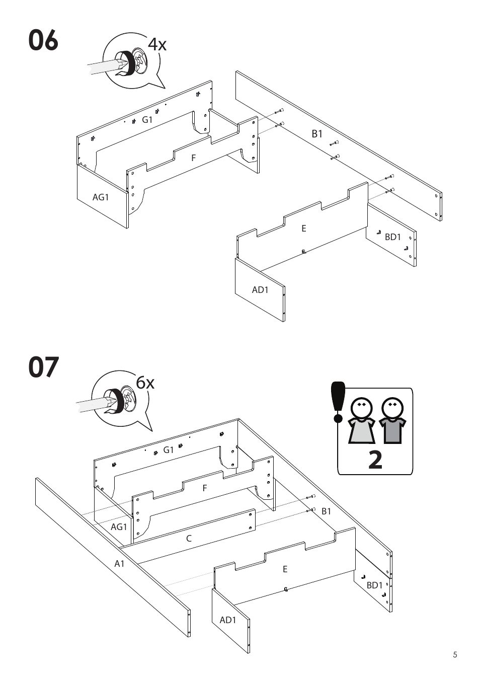 Nexera Dixon Collection - Twin Size Bed (323917) User Manual | Page 5 / 12