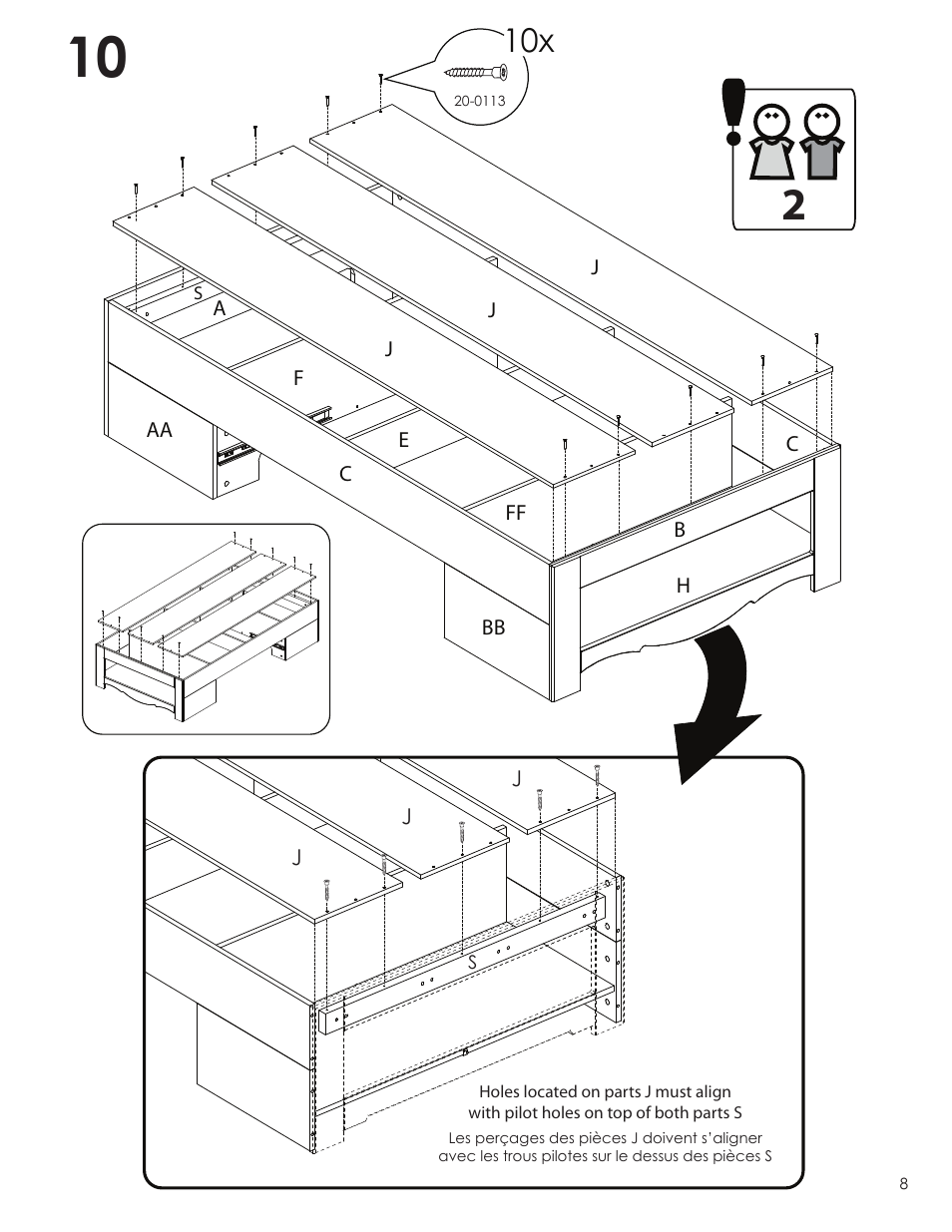 Nexera Dixie Collection - Twin Size Bed (317903) User Manual | Page 8 / 13