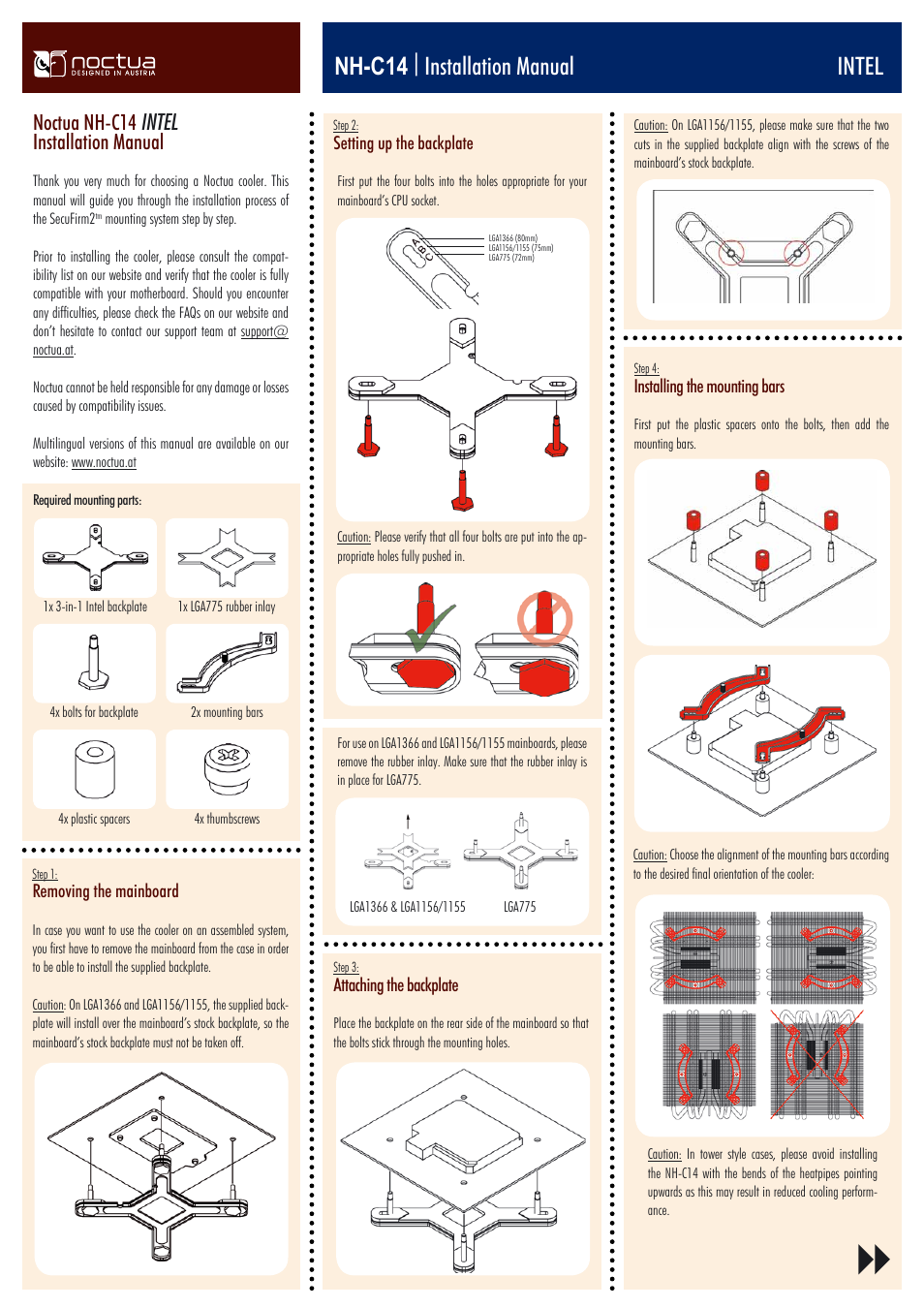 Noctua NH-C14 User Manual | 4 pages