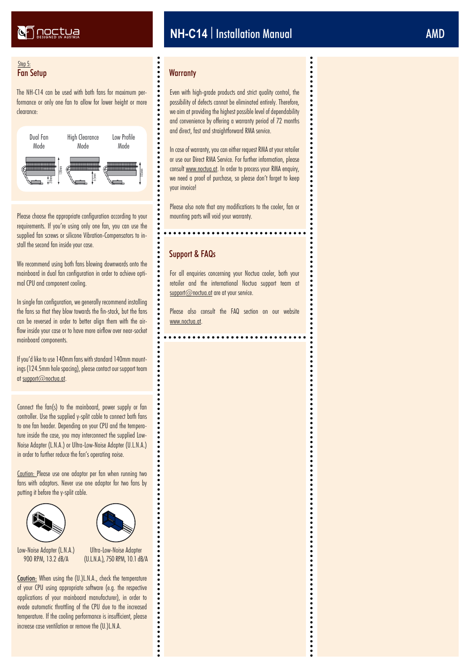 Nh-c14 | installation manual amd | Noctua NH-C14 User Manual | Page 4 / 4