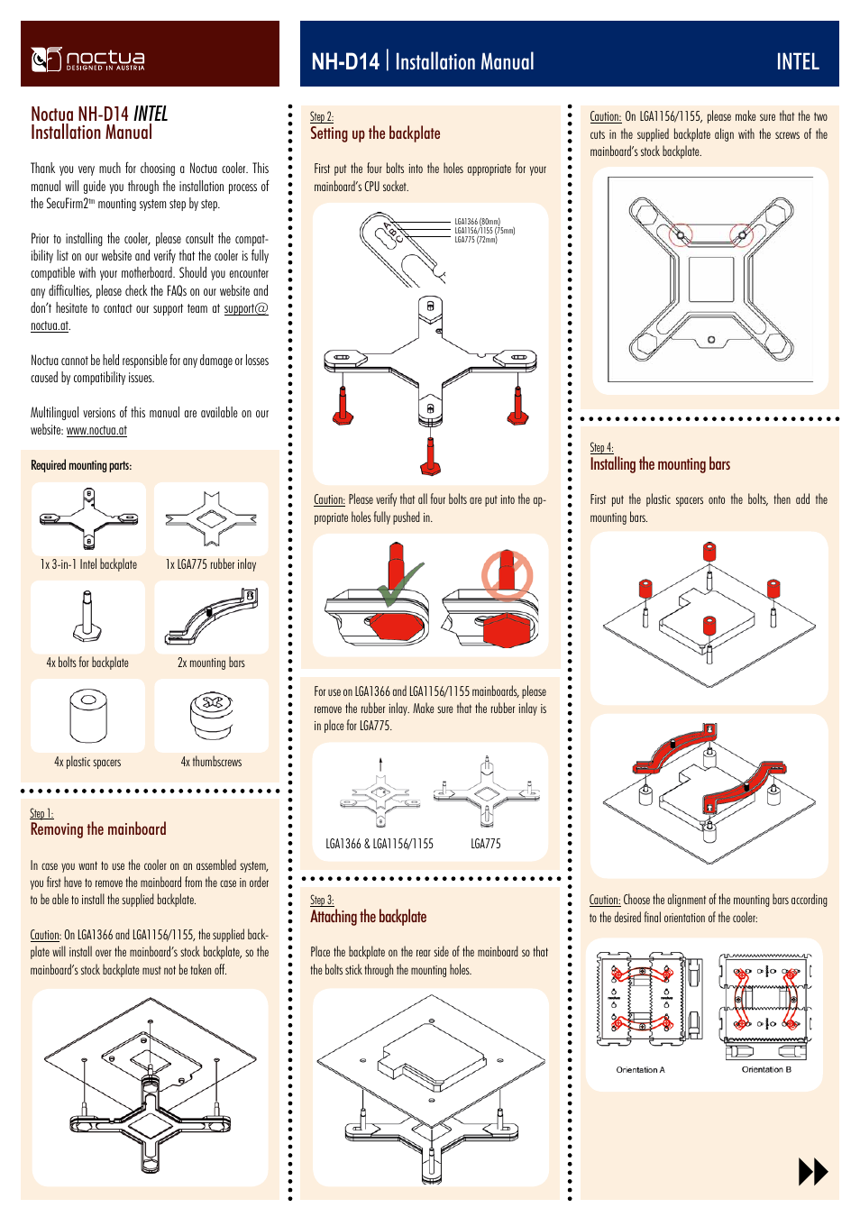 Noctua NH-D14 User Manual | 4 pages