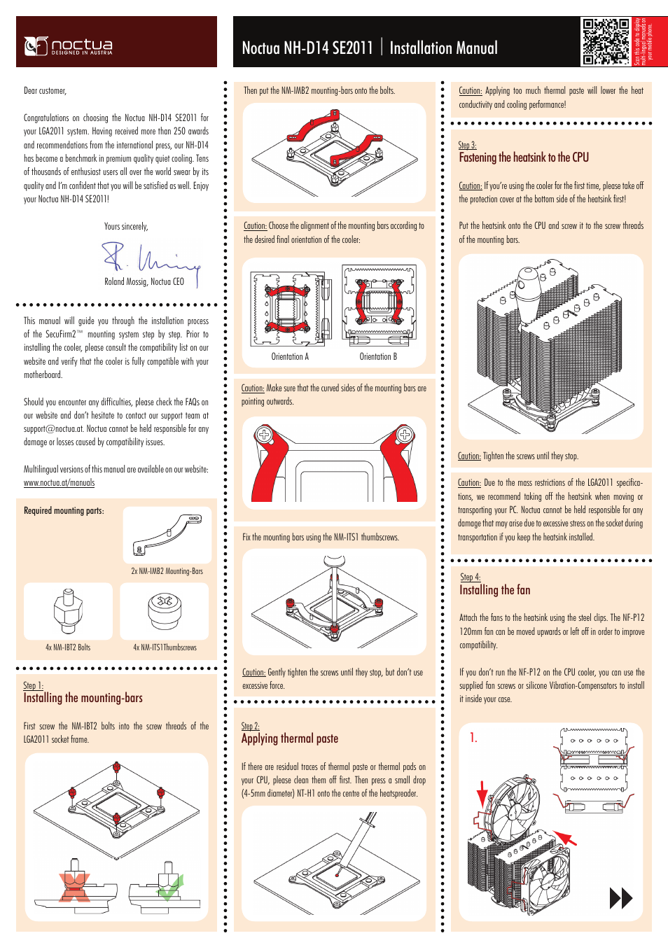 Noctua NH-D14 SE2011 User Manual | 2 pages