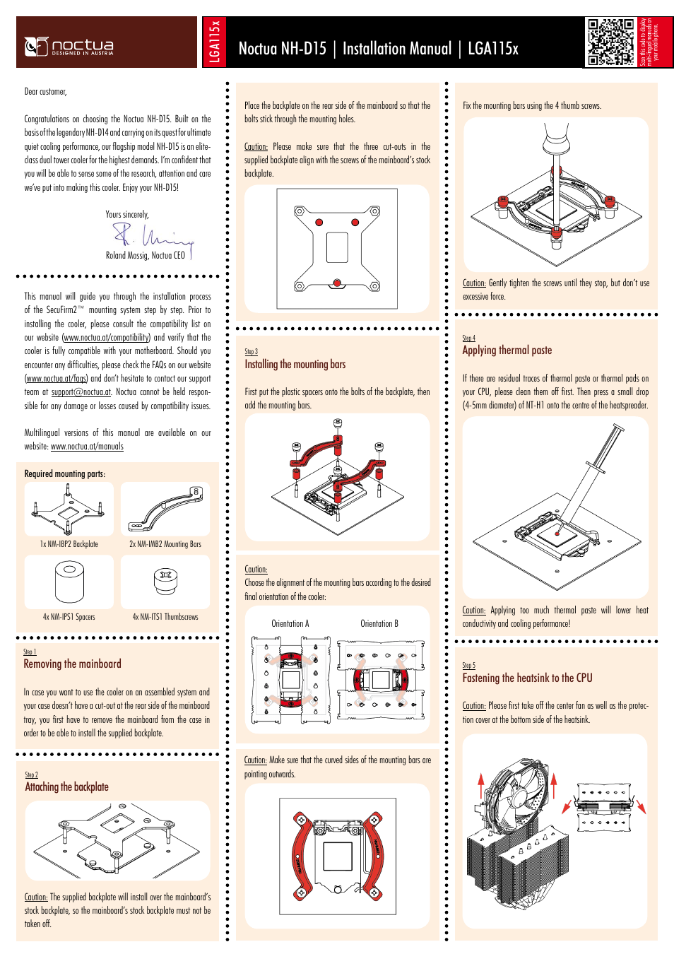 Noctua NH-D15 User Manual | 6 pages