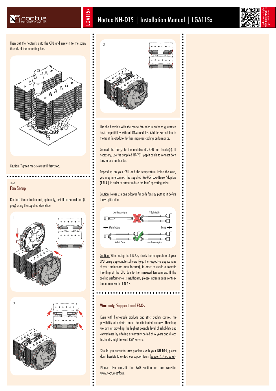 Lga115x | Noctua NH-D15 User Manual | Page 2 / 6