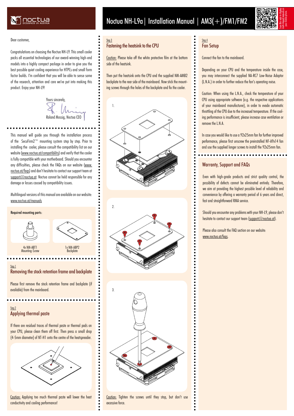 Noctua NH-L9a User Manual | 1 page