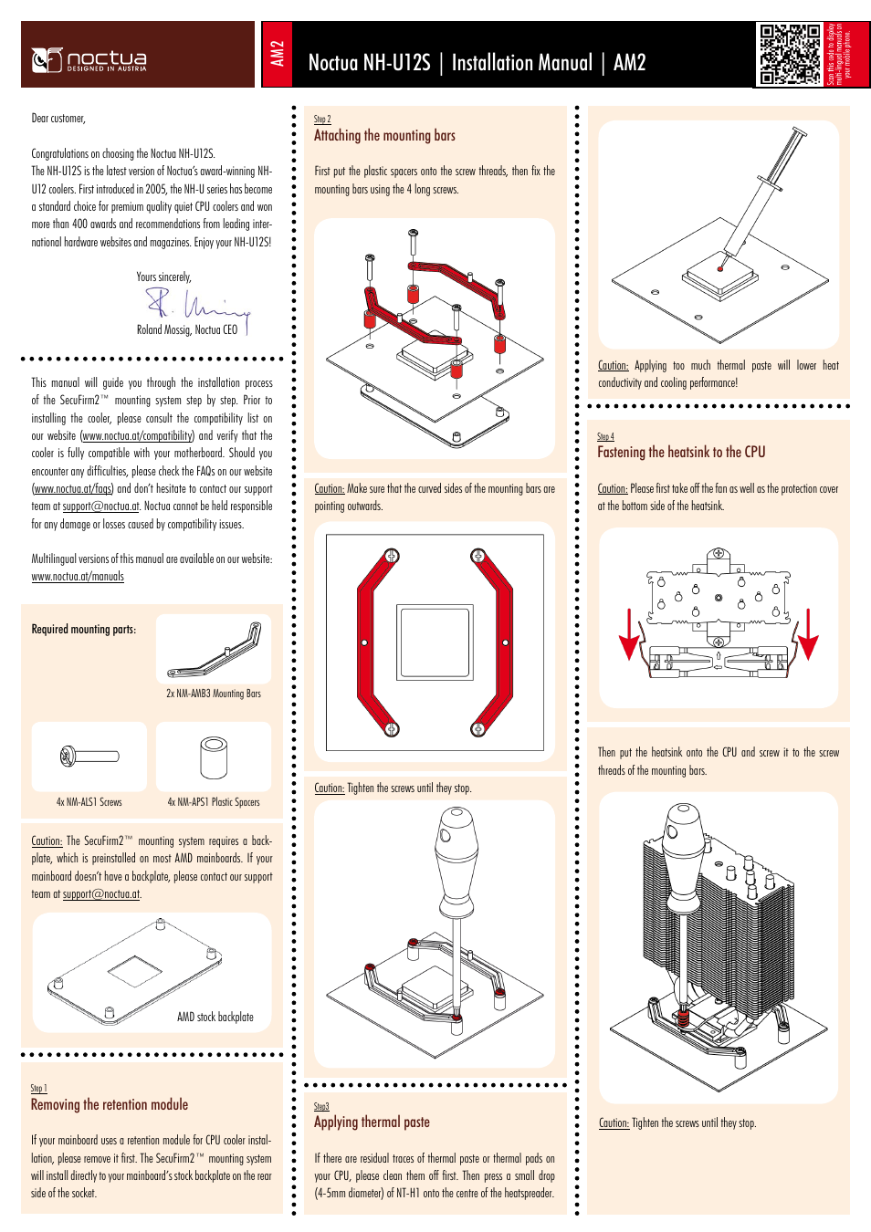 Noctua nh-u12s | installation manual | am2 | Noctua NH-U12S User Manual | Page 5 / 6