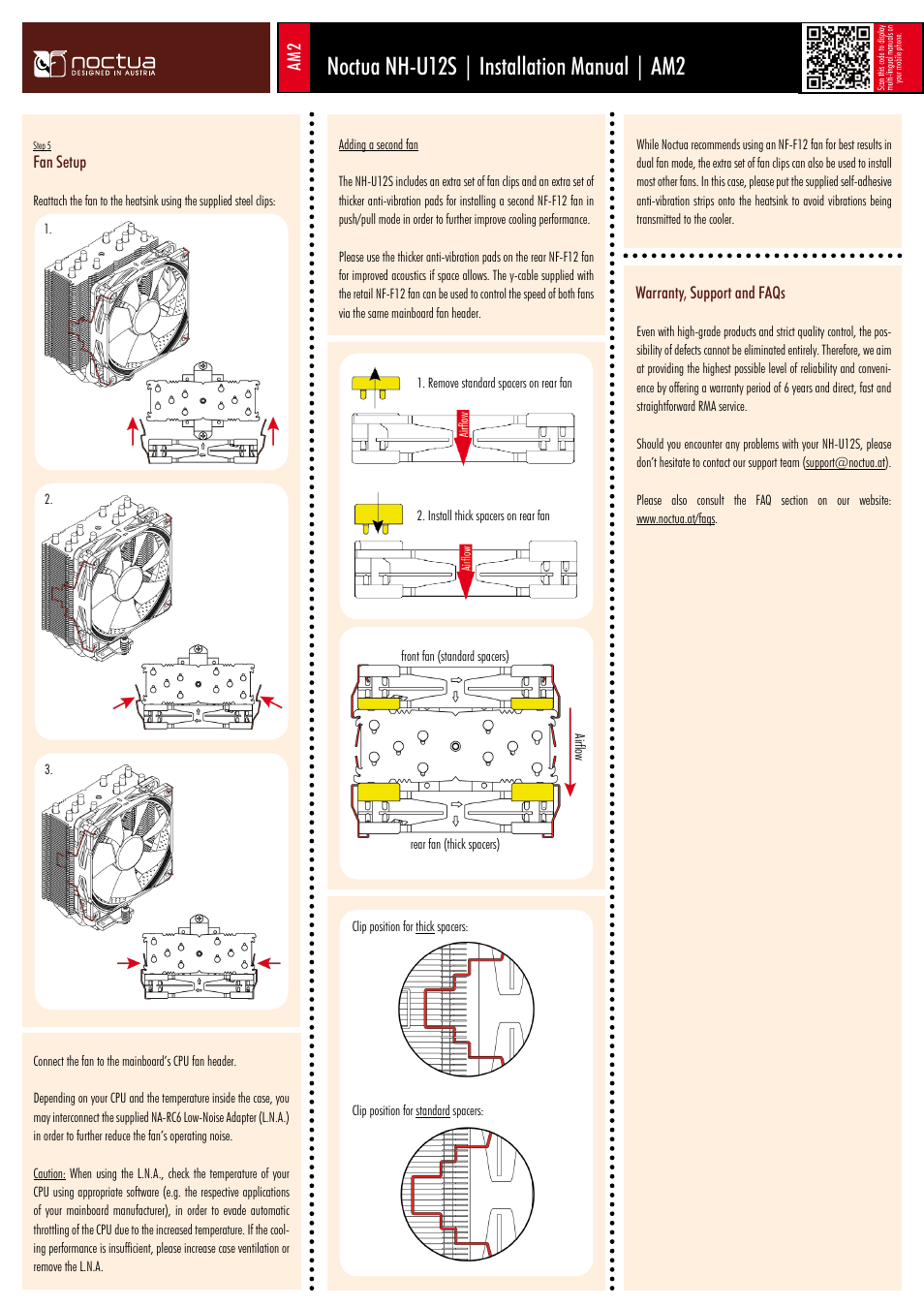 Noctua nh-u12s | installation manual | am2 | Noctua NH-U12S User Manual | Page 6 / 6