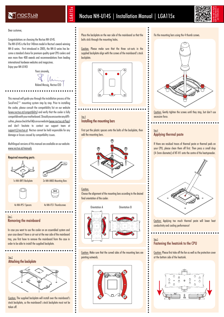 Noctua NH-U14S User Manual | 6 pages