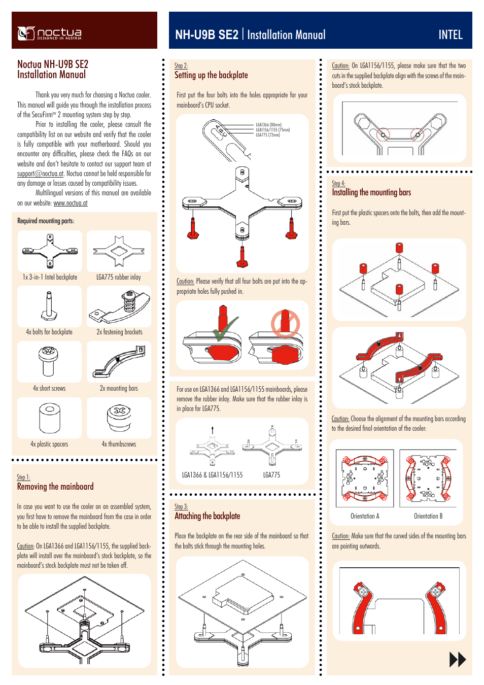 Noctua NH-U9B SE2 User Manual | 4 pages