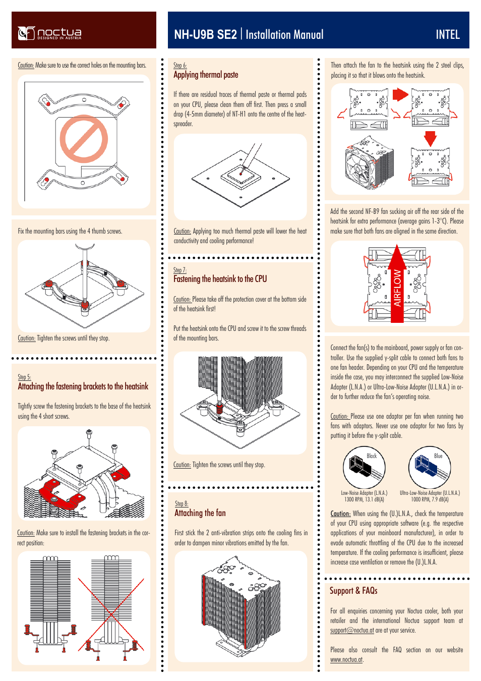 Nh-u9b se2 | installation manual intel | Noctua NH-U9B SE2 User Manual | Page 2 / 4