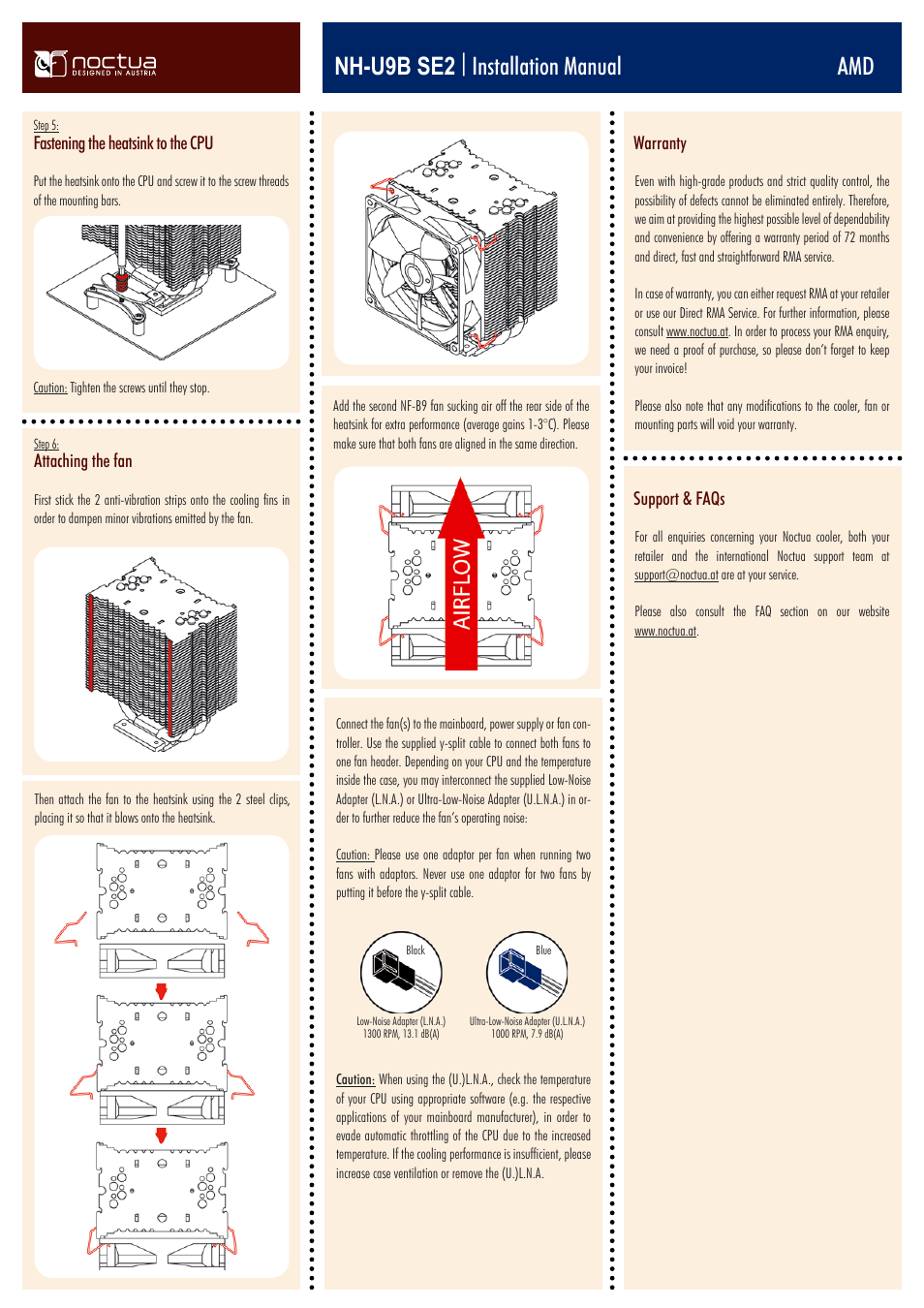 Nh-u9b se2 | installation manual amd | Noctua NH-U9B SE2 User Manual | Page 4 / 4