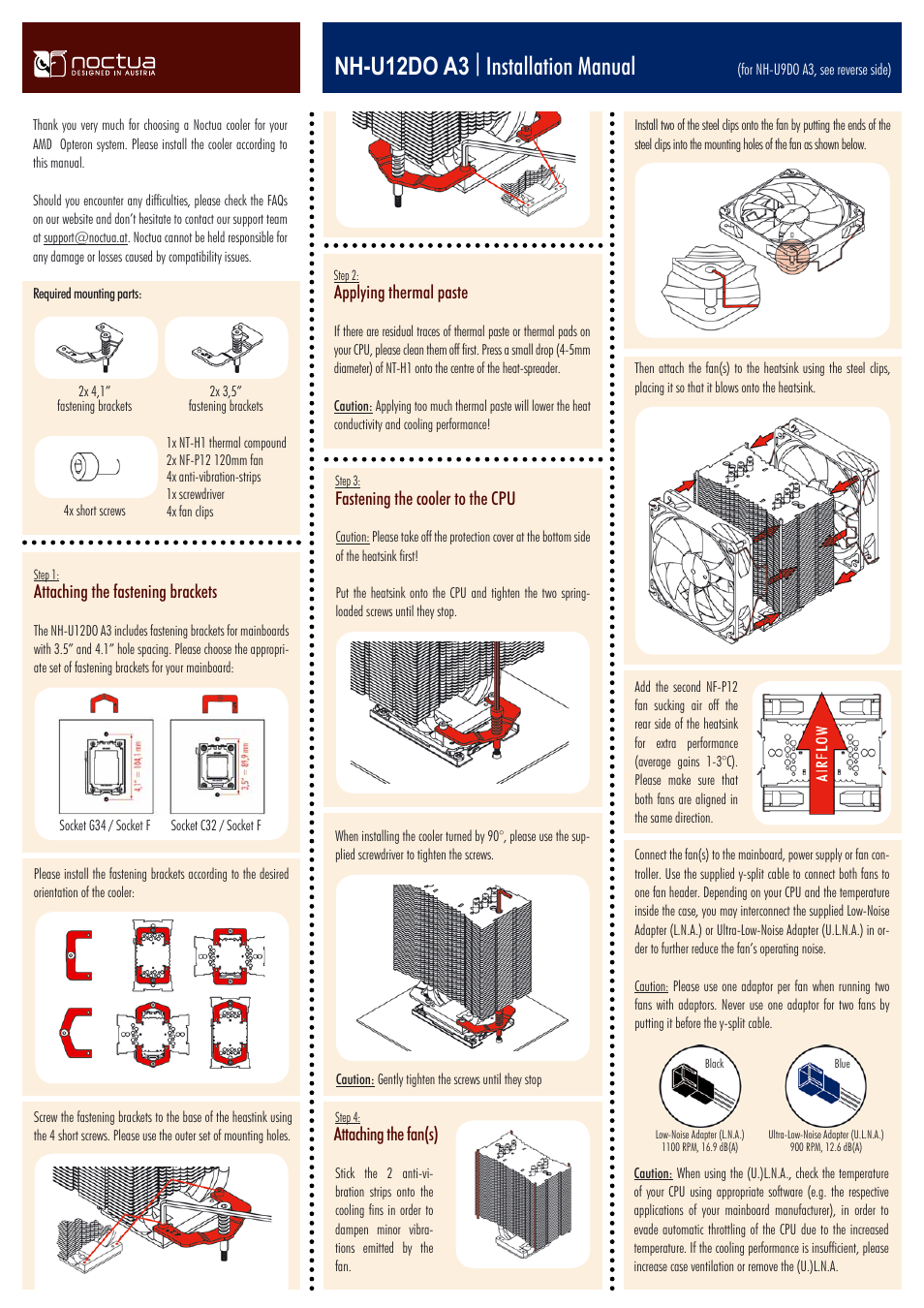 Noctua NH-U12DO A3 User Manual | 1 page