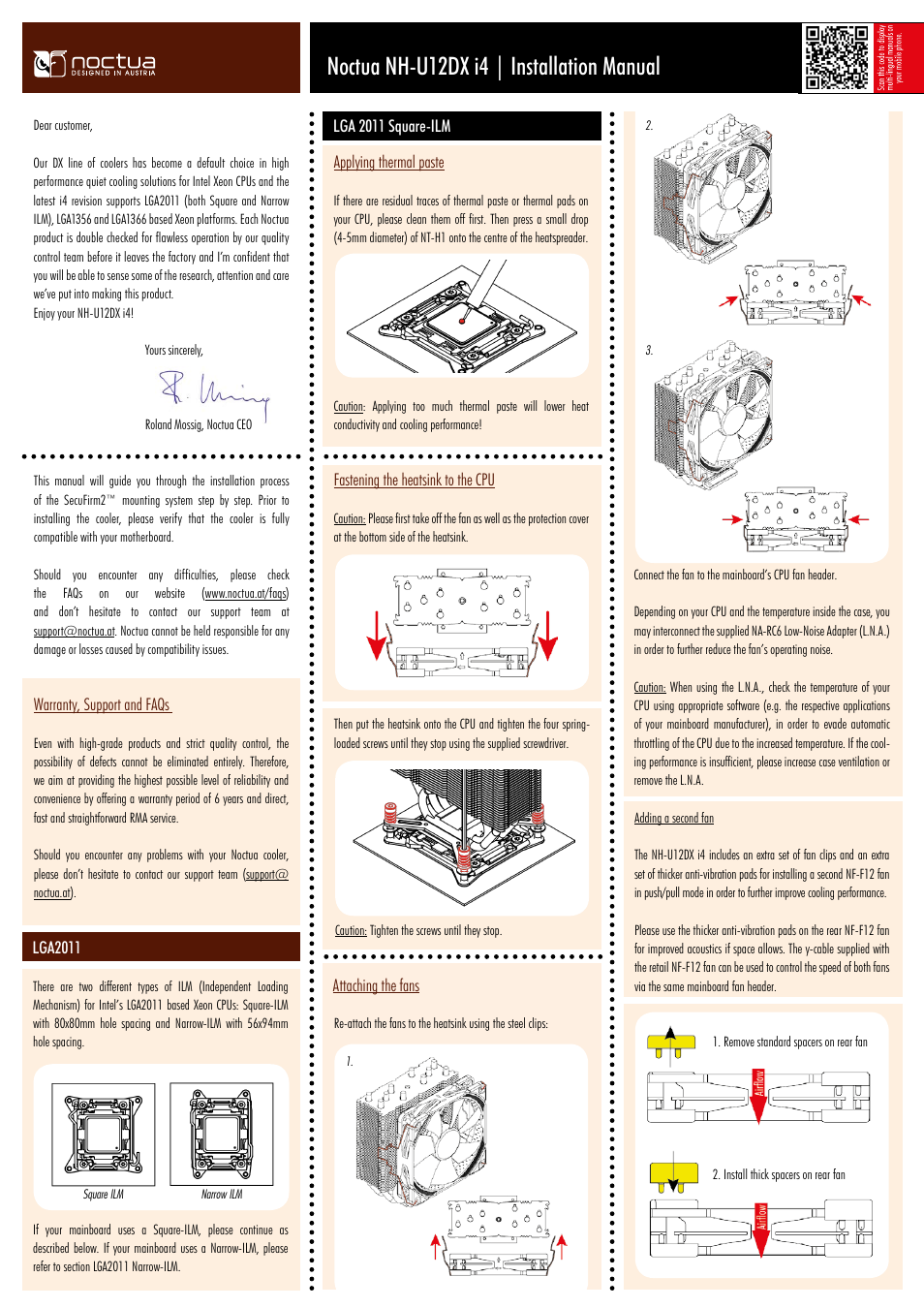 Noctua NH-U12DX i4 User Manual | 2 pages