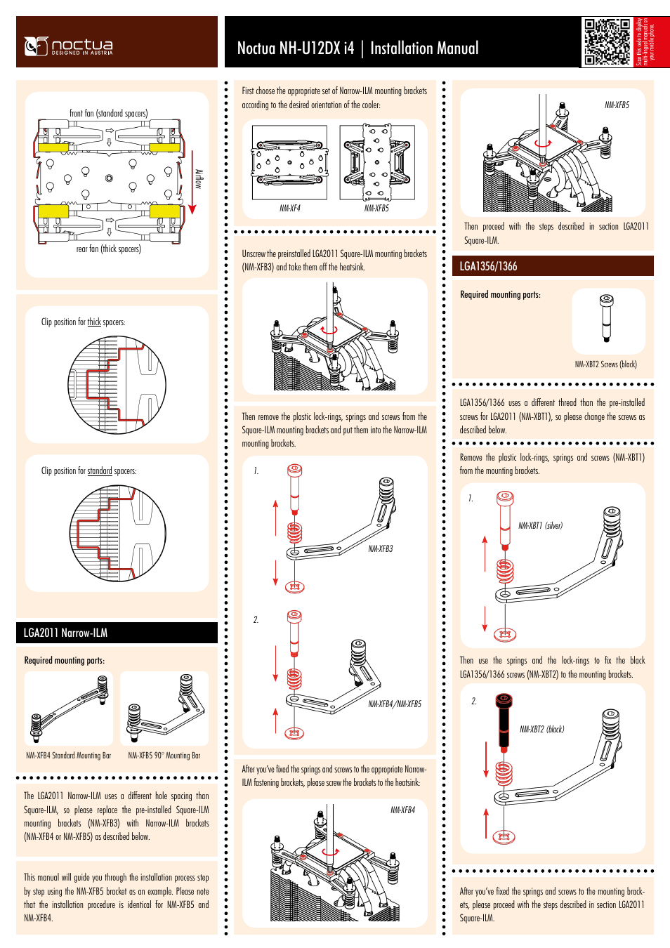 Noctua nh-u12dx i4 | installation manual | Noctua NH-U12DX i4 User Manual | Page 2 / 2