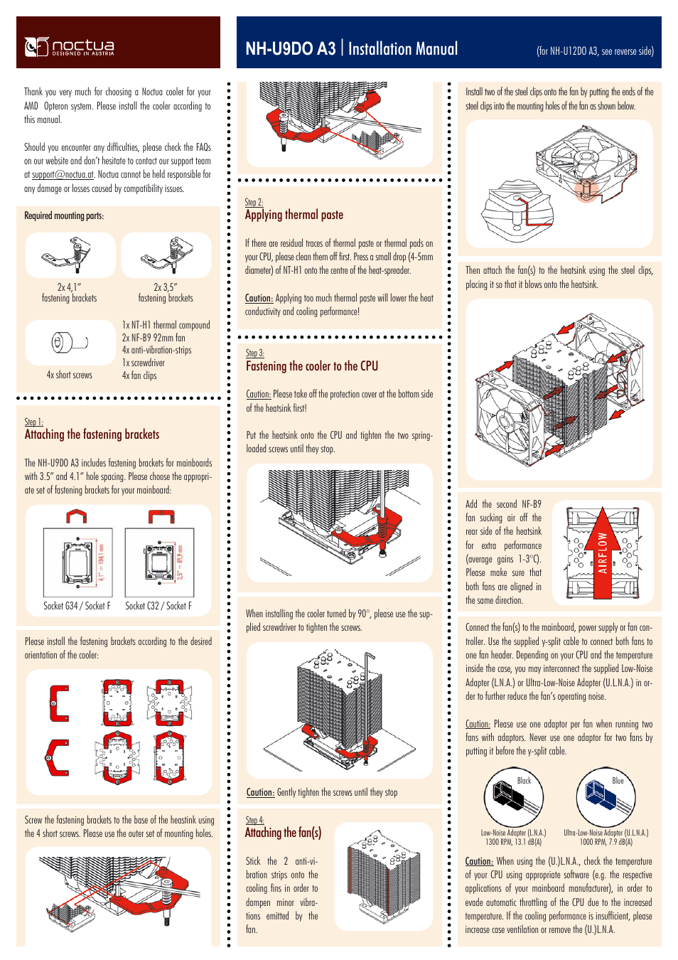 Noctua NH-U9DO A3 User Manual | 1 page