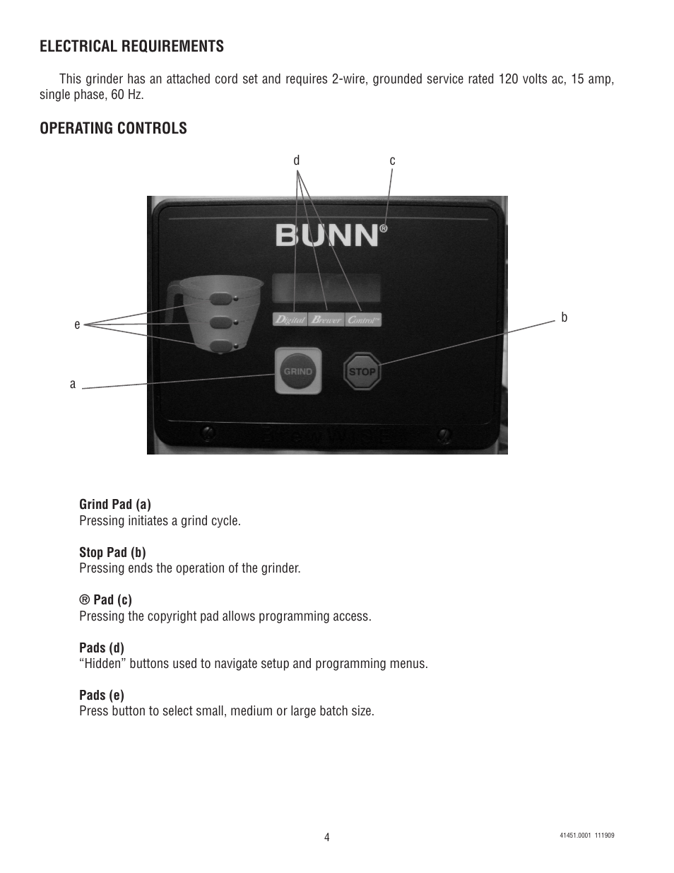 Bunn G9WD-RH User Manual | Page 4 / 15