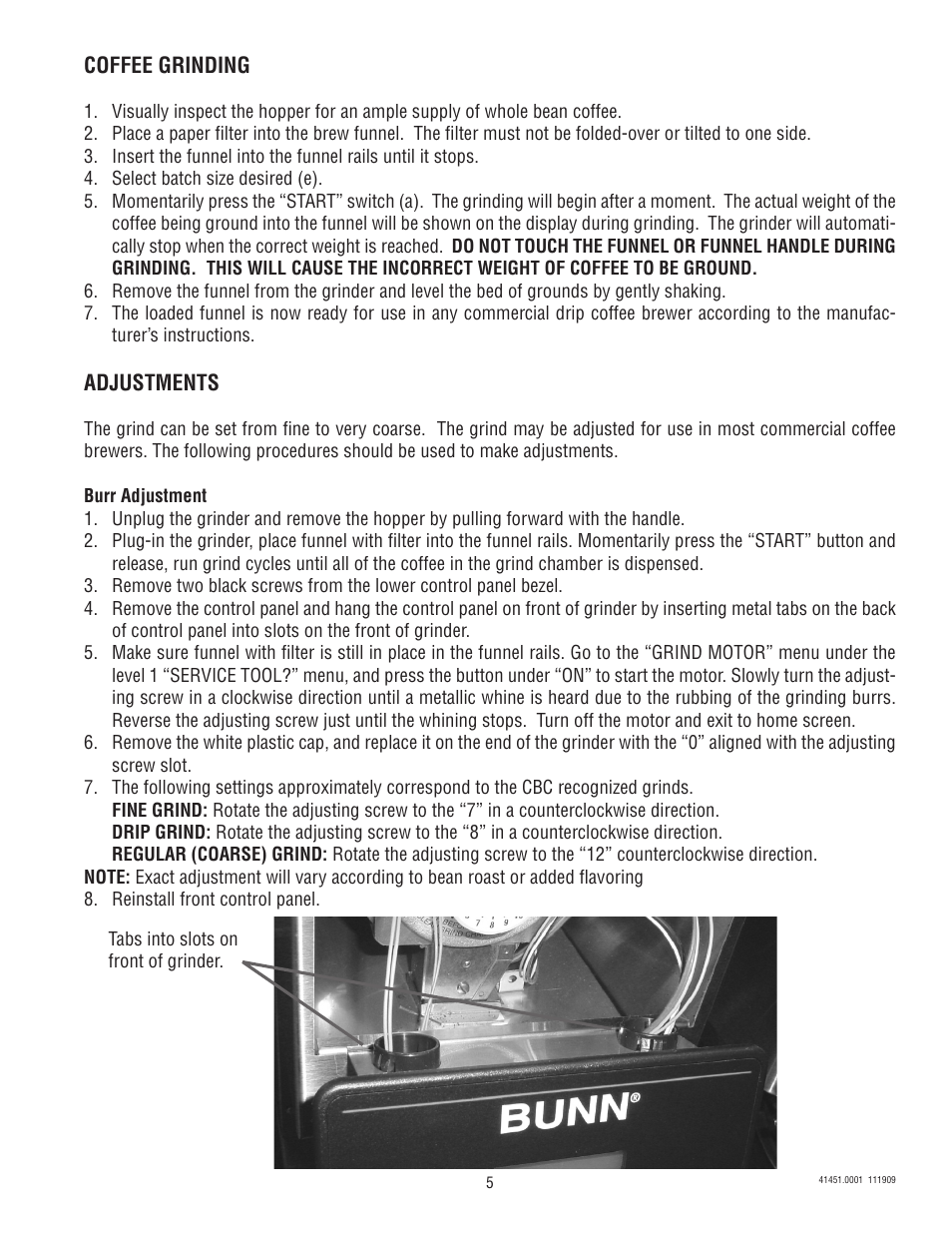 Bunn G9WD-RH User Manual | Page 5 / 15