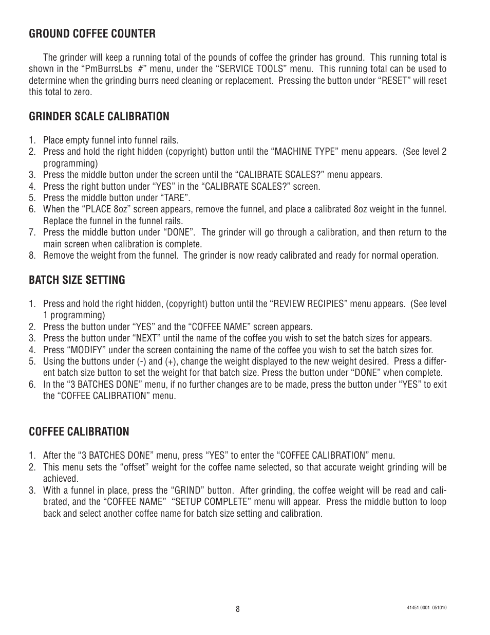 Bunn G9WD-RH User Manual | Page 8 / 15